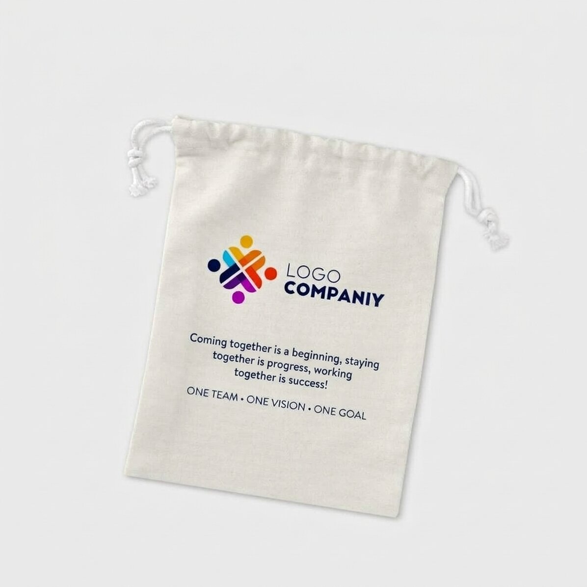 Small gift bag personalised with logo and message