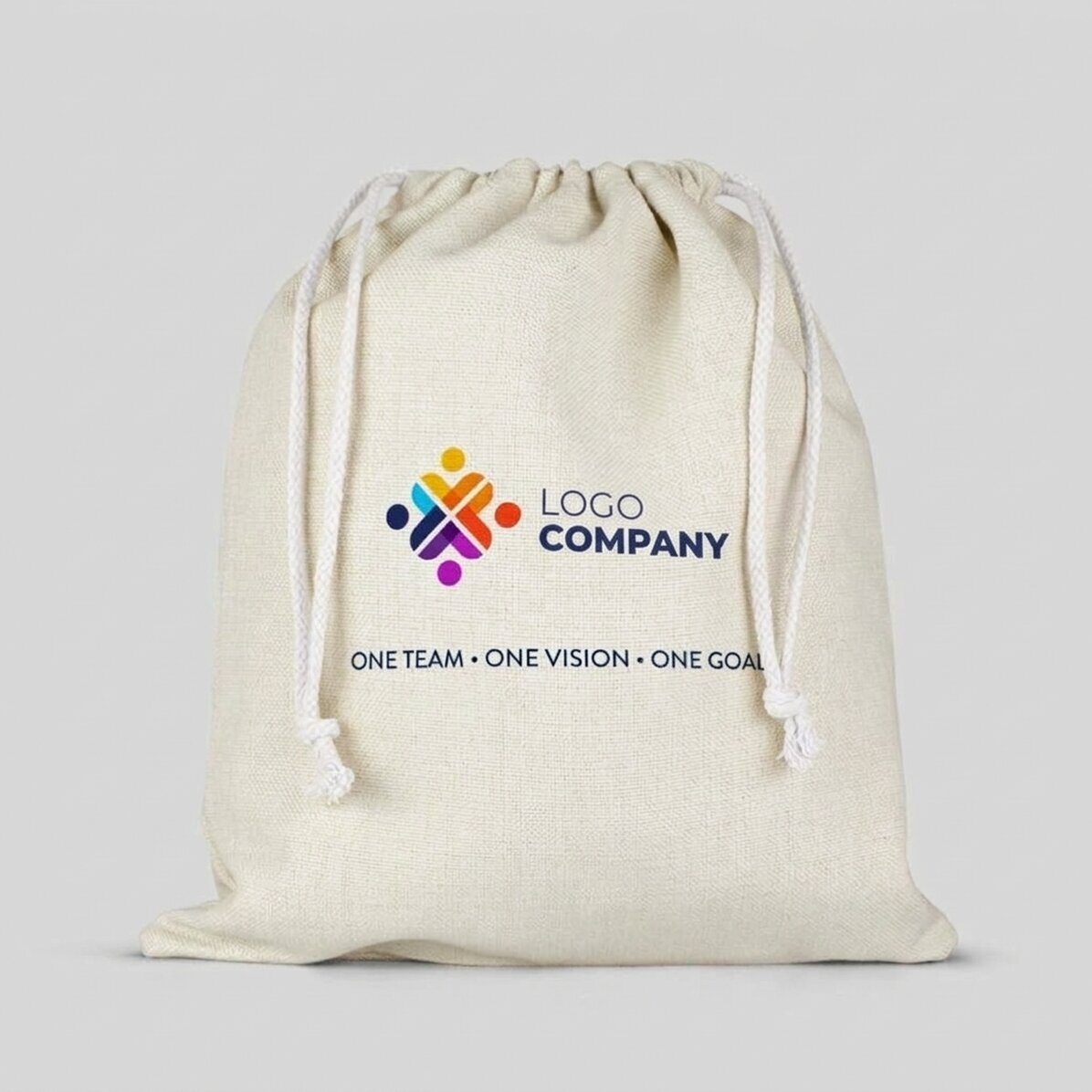 Medium bag customised with logo and text