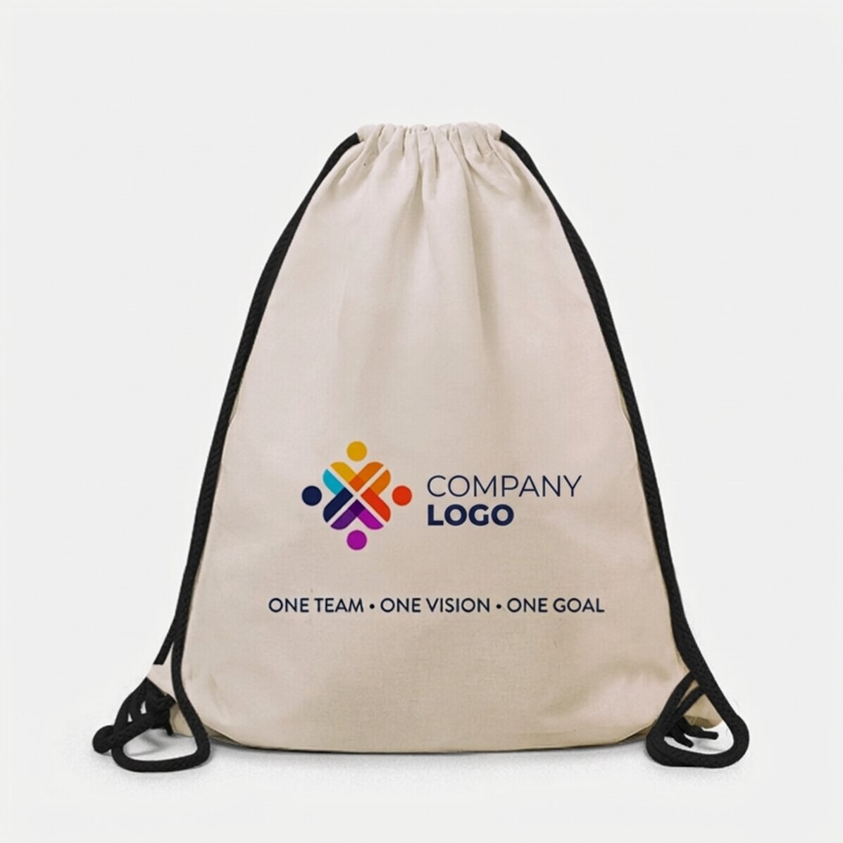 Personalised rucksack with logo and text