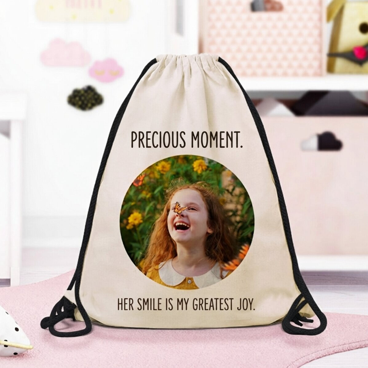 Personalised rucksack with a photo
