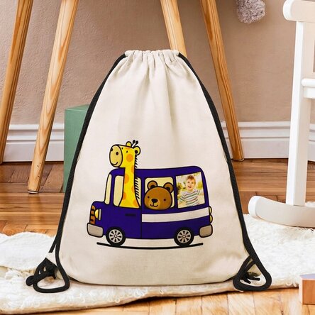 Personalised rucksack with a photo and name - Car