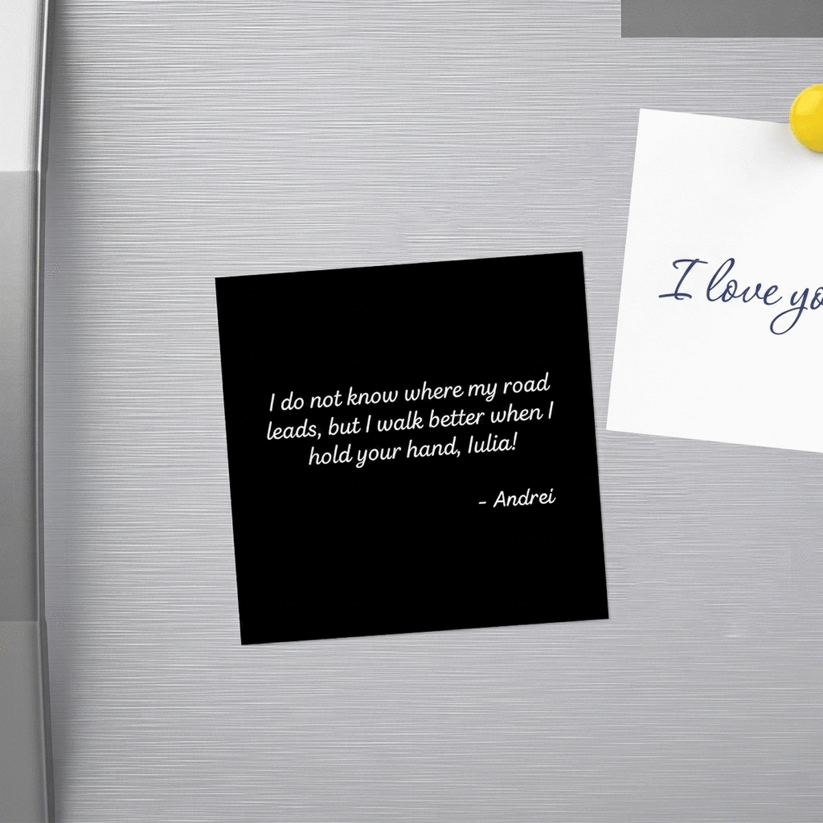 Customised 10x10 magnet with text