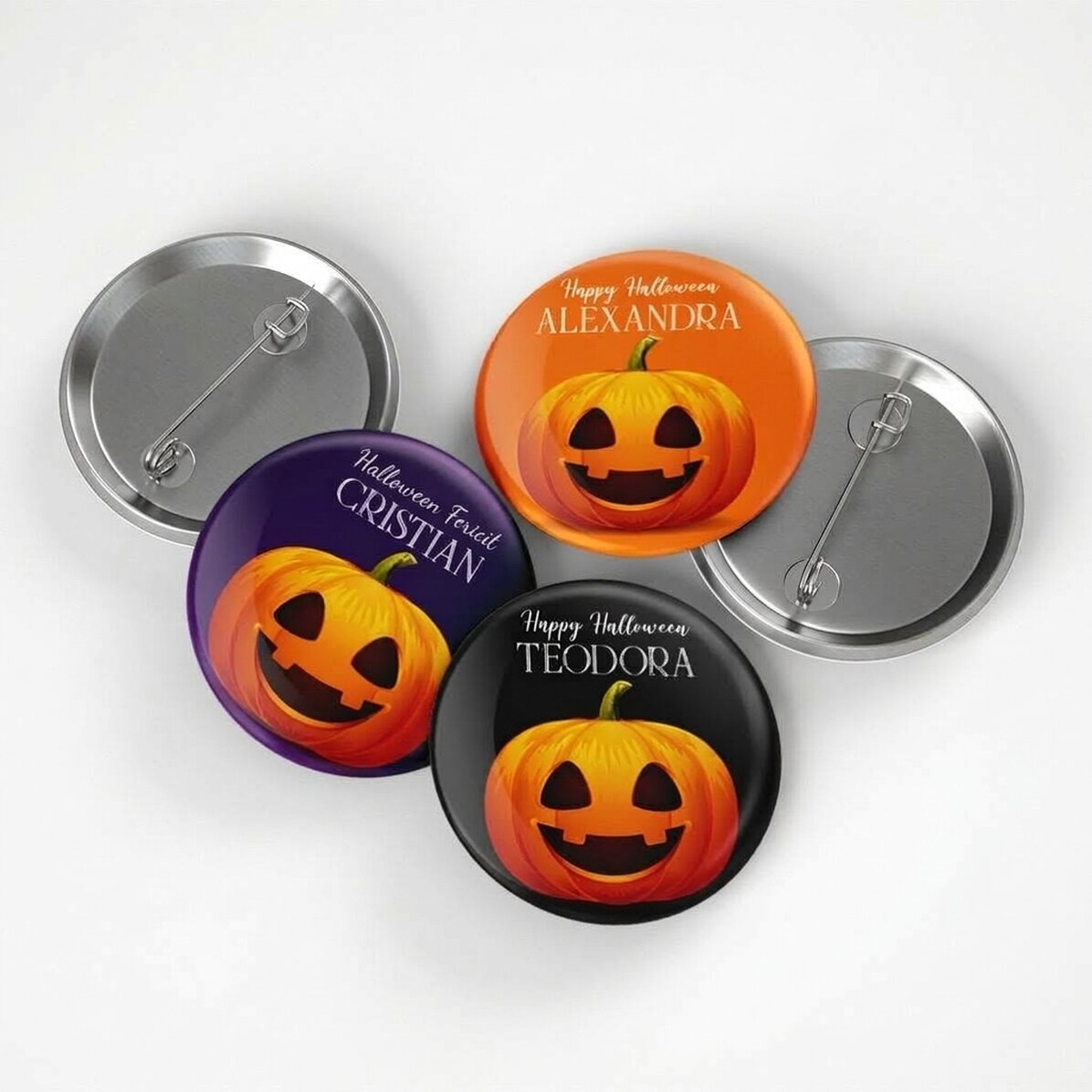 Personalised badge with text - Halloween