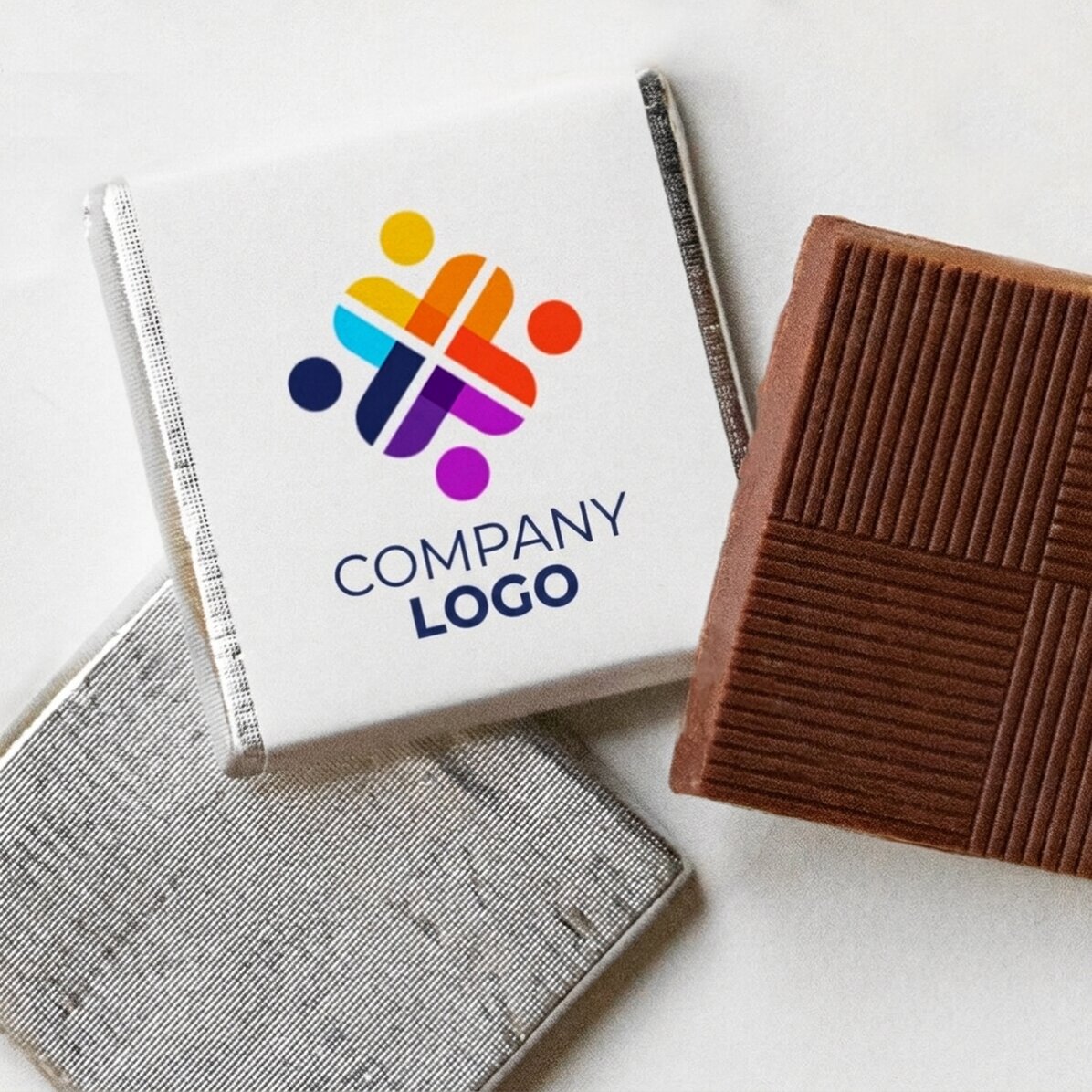 Mini chocolate personalised with logo