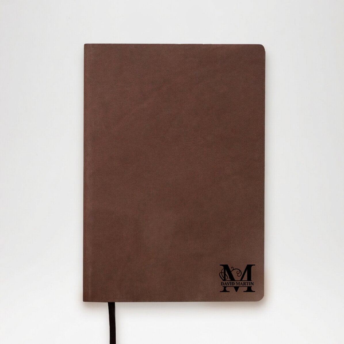 Personalised leather diary with monogram