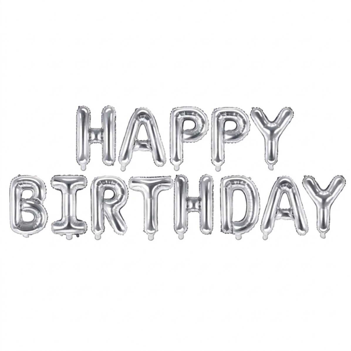 Balloon set - Happy Birthday silver