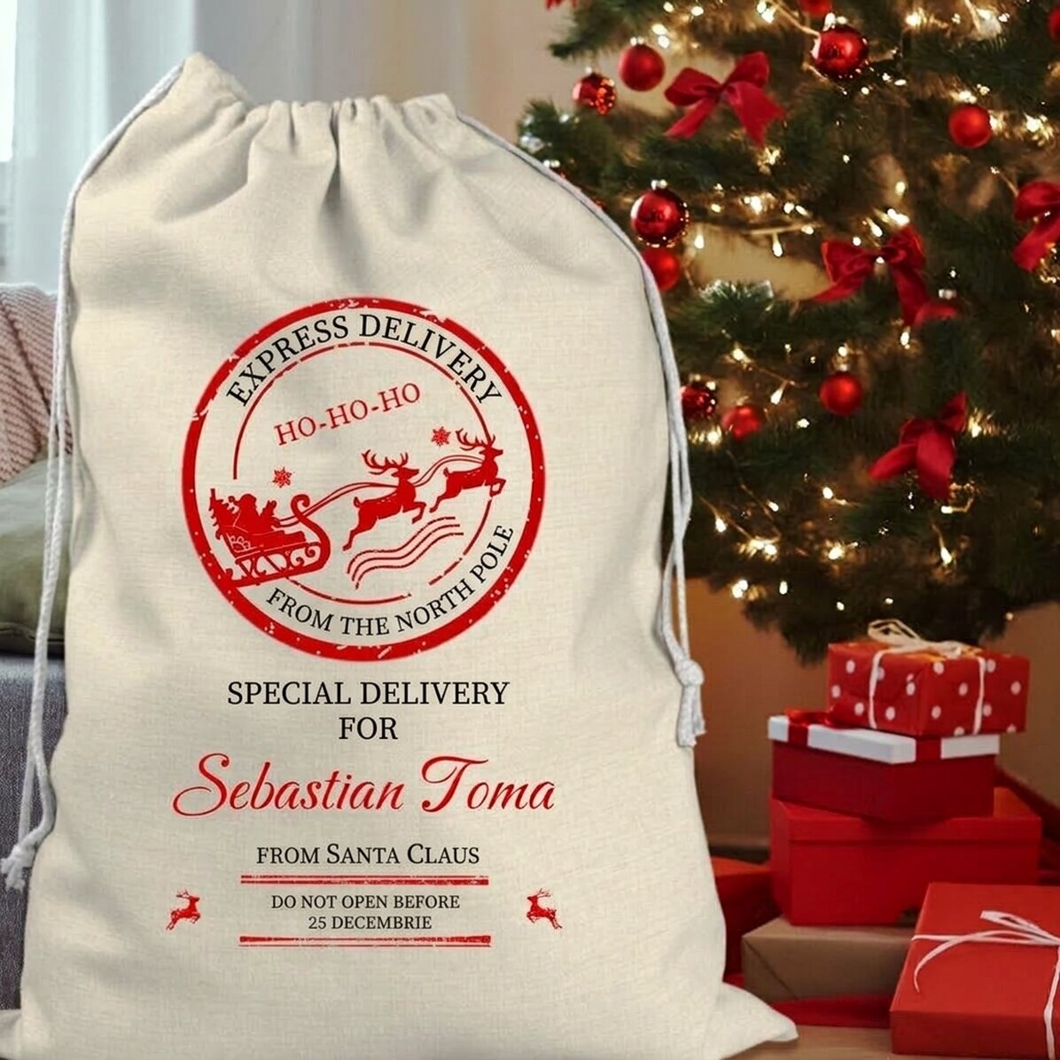 Personalised gift bag with text - Special delivery