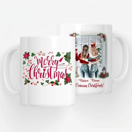 Personalised mug with name for friends - Merry Christmas