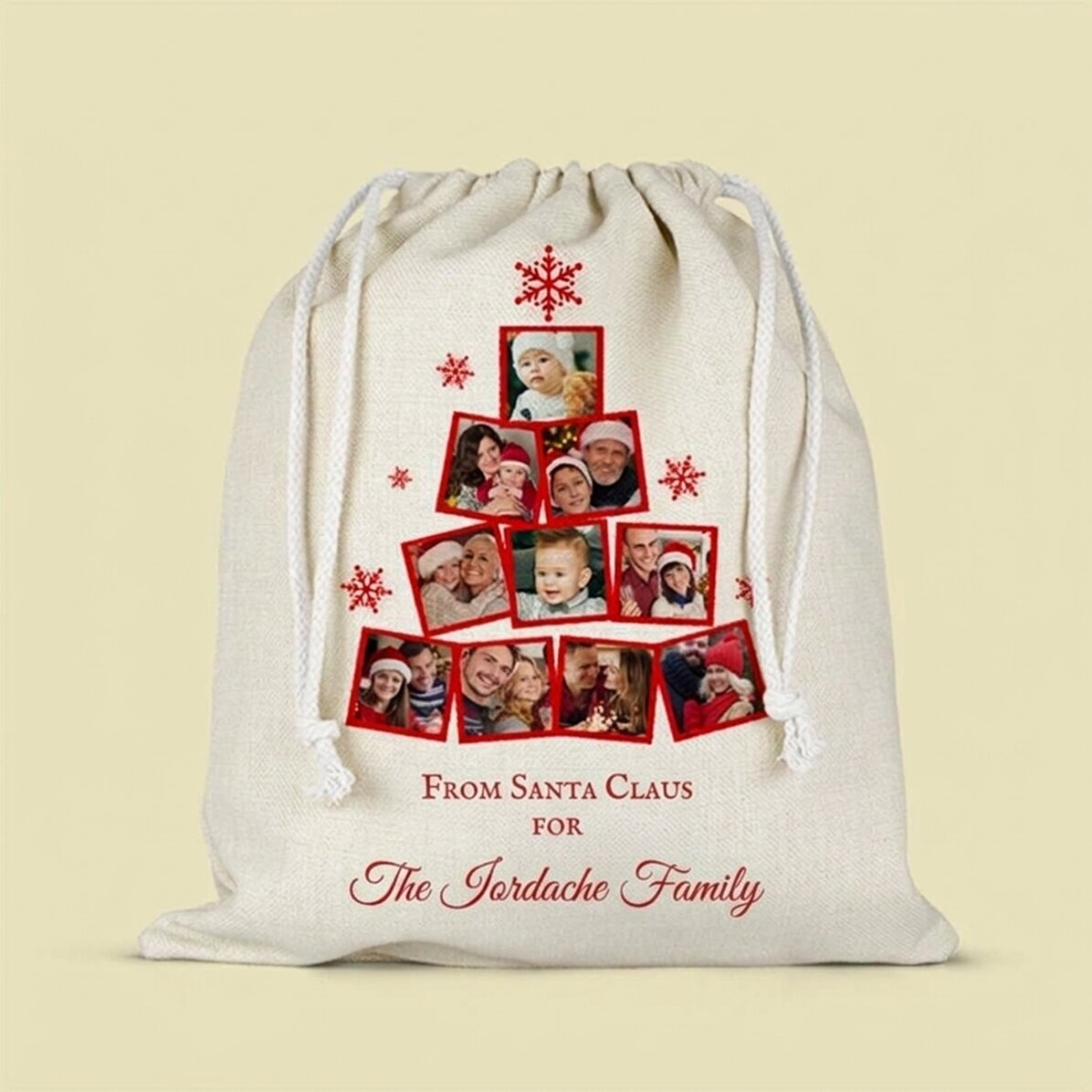 Medium gift bag personalised with photo collage and message