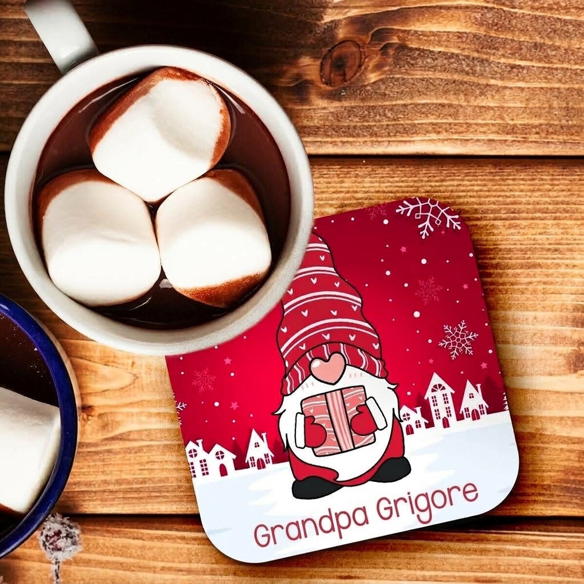 Personalised cup holder with name - Mr Gnome