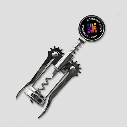 Personalised corkscrew with logo and text