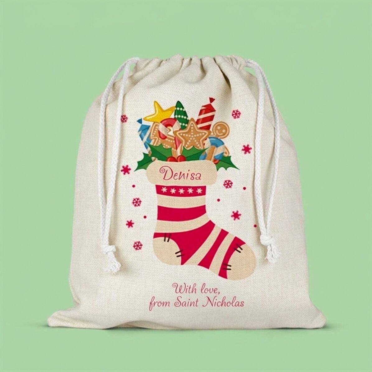 Medium gift bag personalised with text - Soseta magica