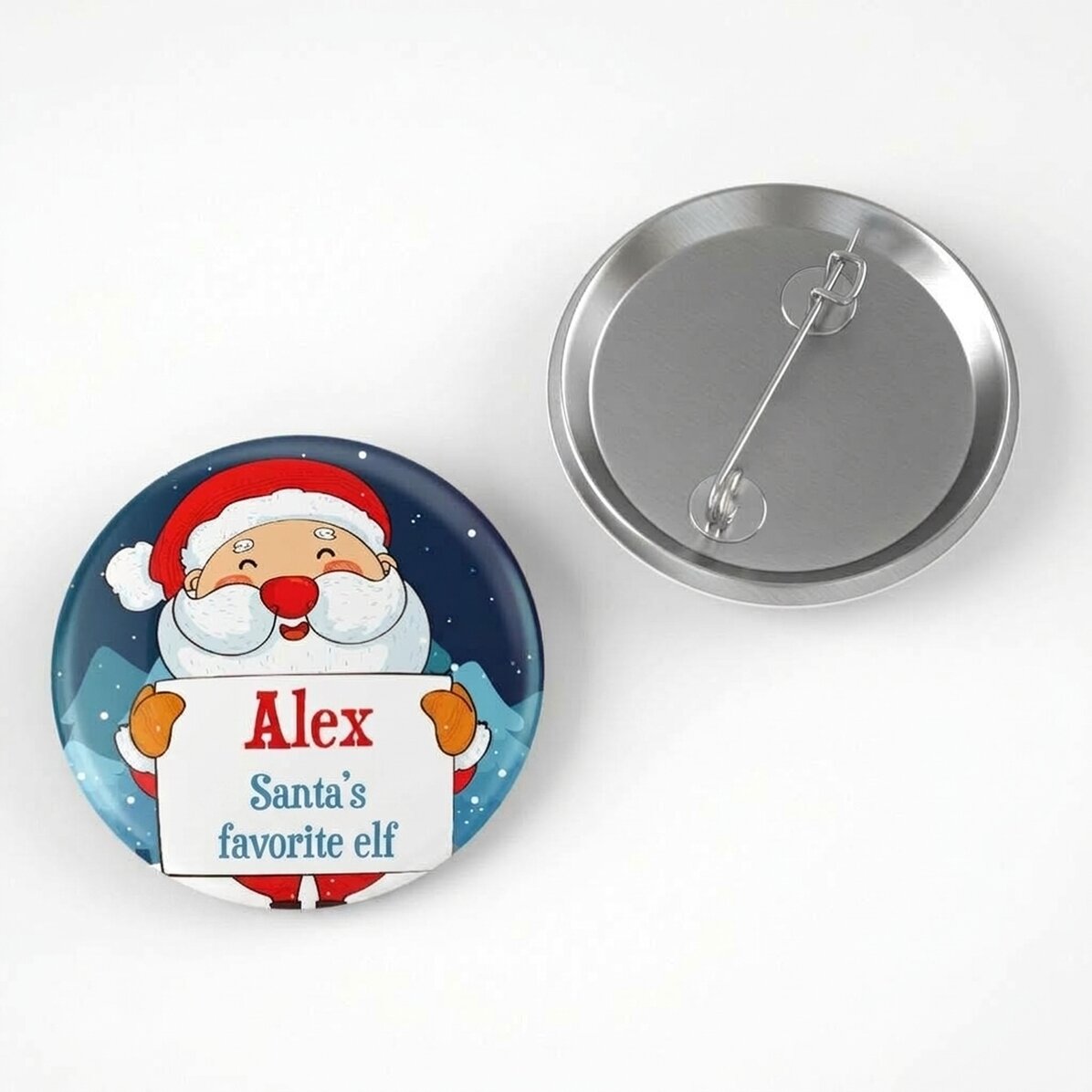 Personalised badge with text - Santa