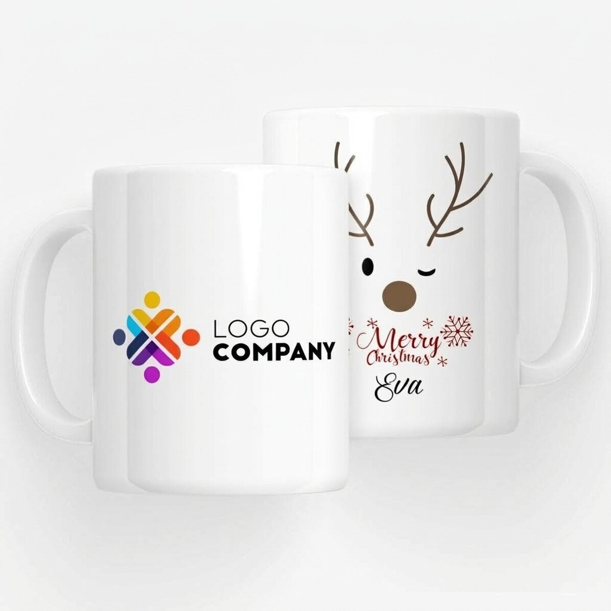 Personalised mug with logo - Reindeer