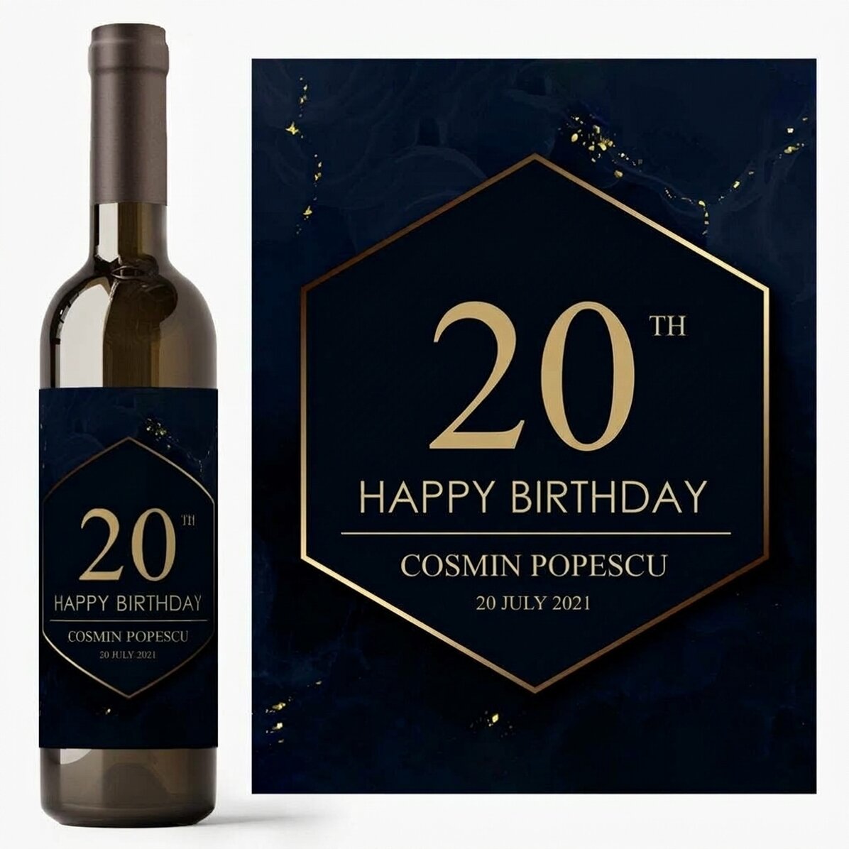 Personalised wine with text - Cheers to your birthday