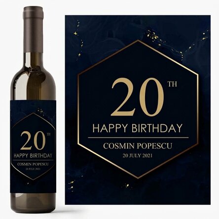 Personalised wine with text - Cheers to your birthday