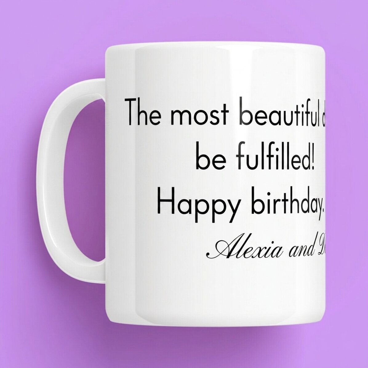Personalised mug with text - Message for loved ones