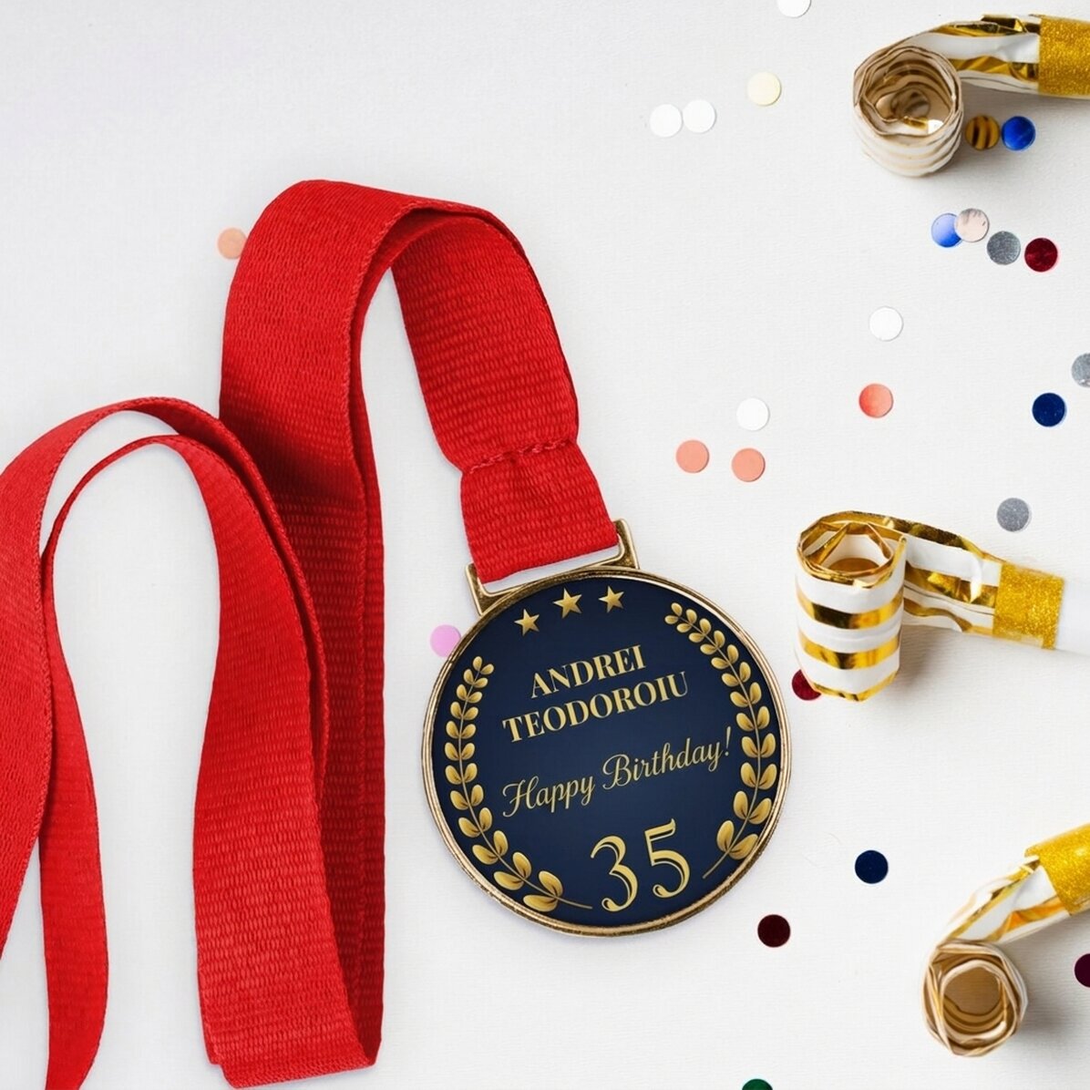 Personalised medal with text - Anniversary