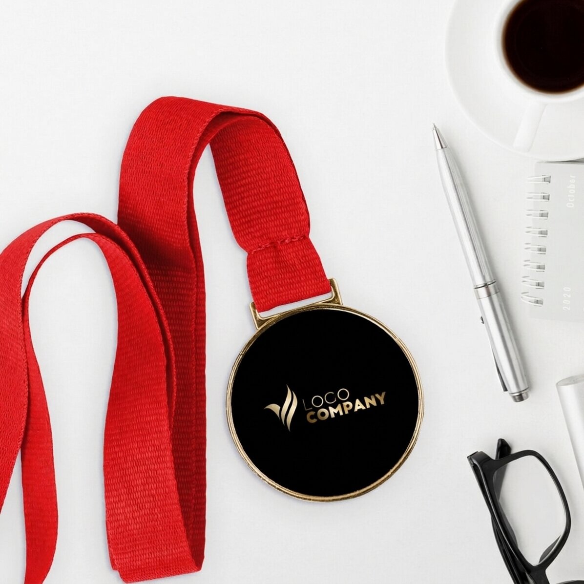 Personalised medal with logo