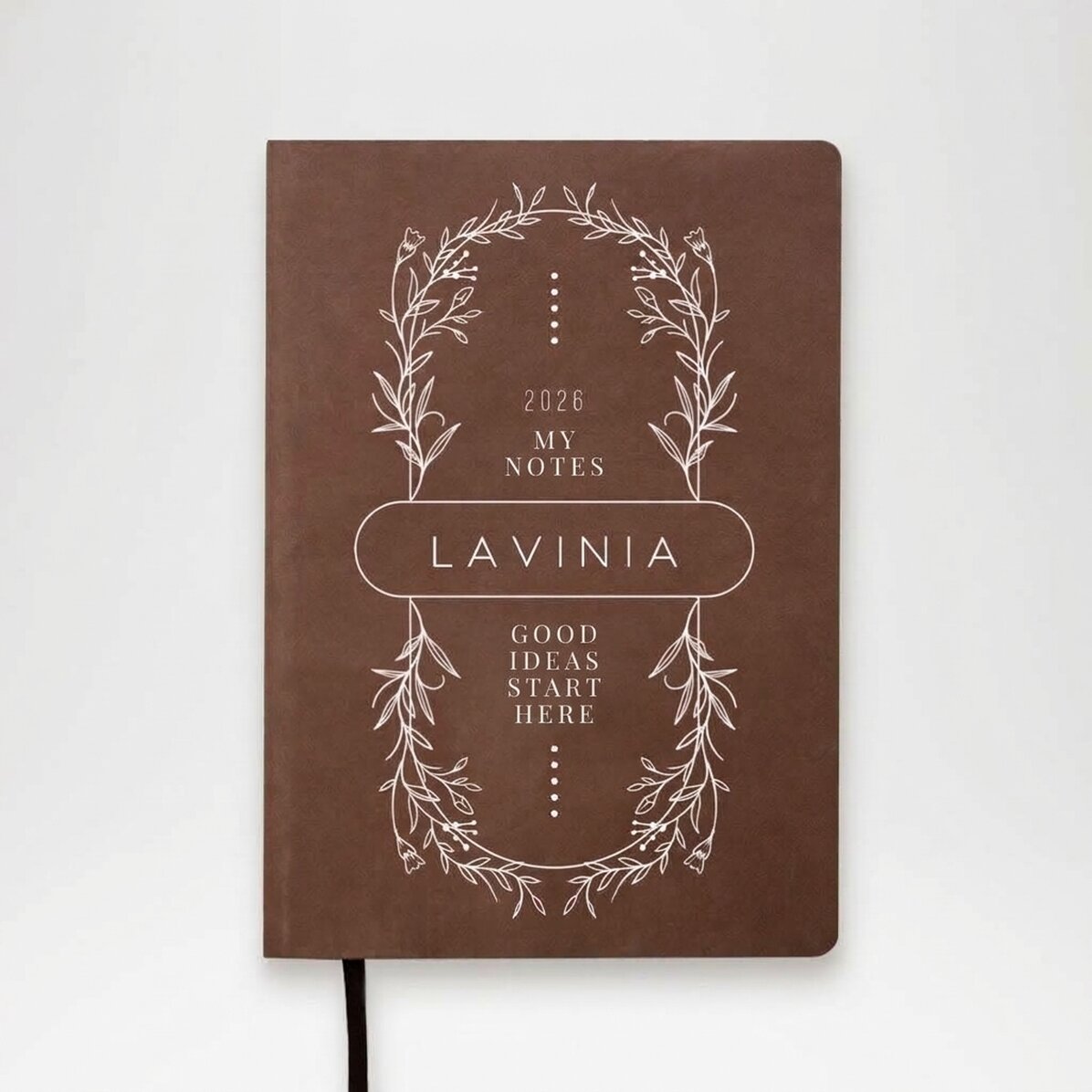 Personalised diary with text - Flowers