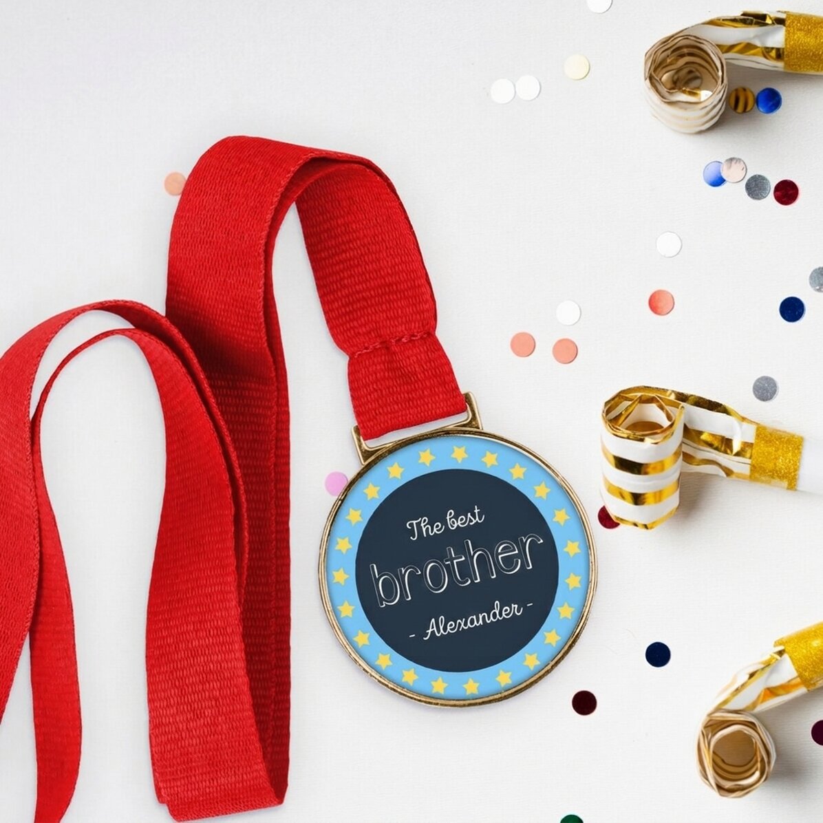 Personalised medal with text - The best
