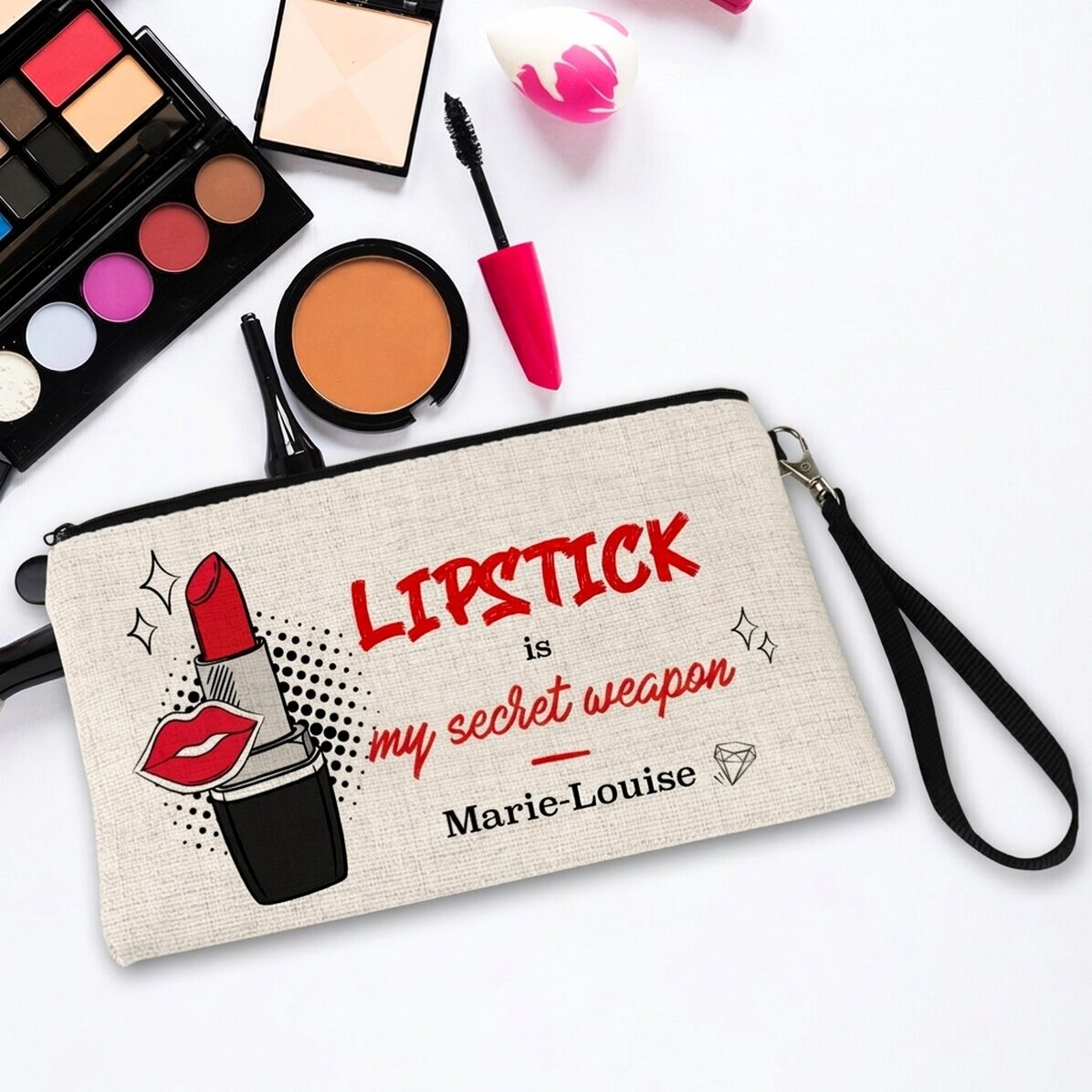 Personalised makeup kit with text - My secret weapon