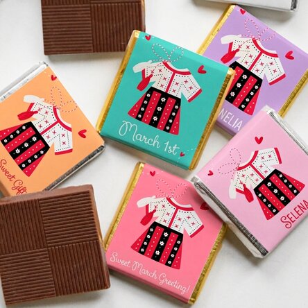 Personalised mini chocolate bar with name - 1 March