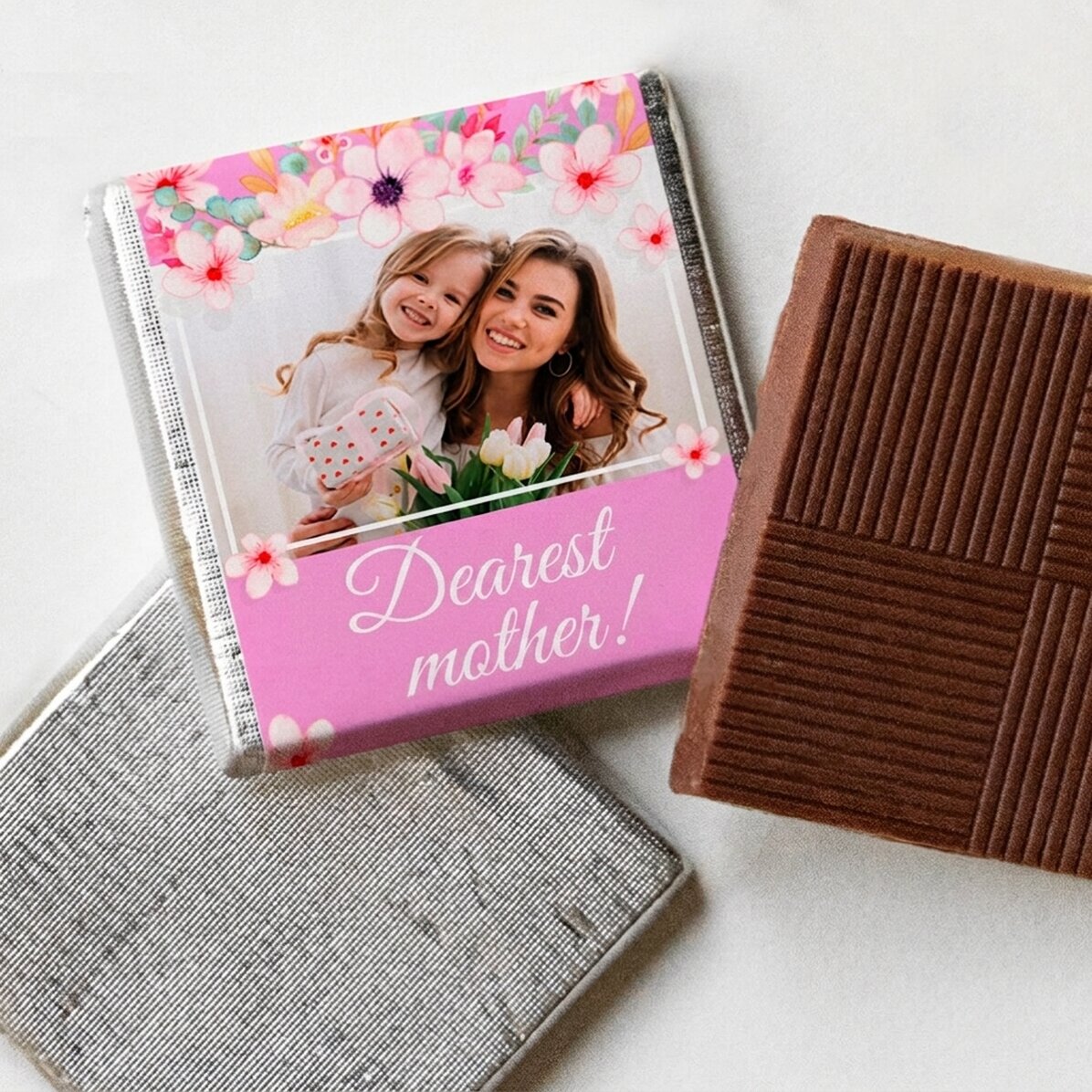 Personalised mini chocolate with photo and message - The dearest