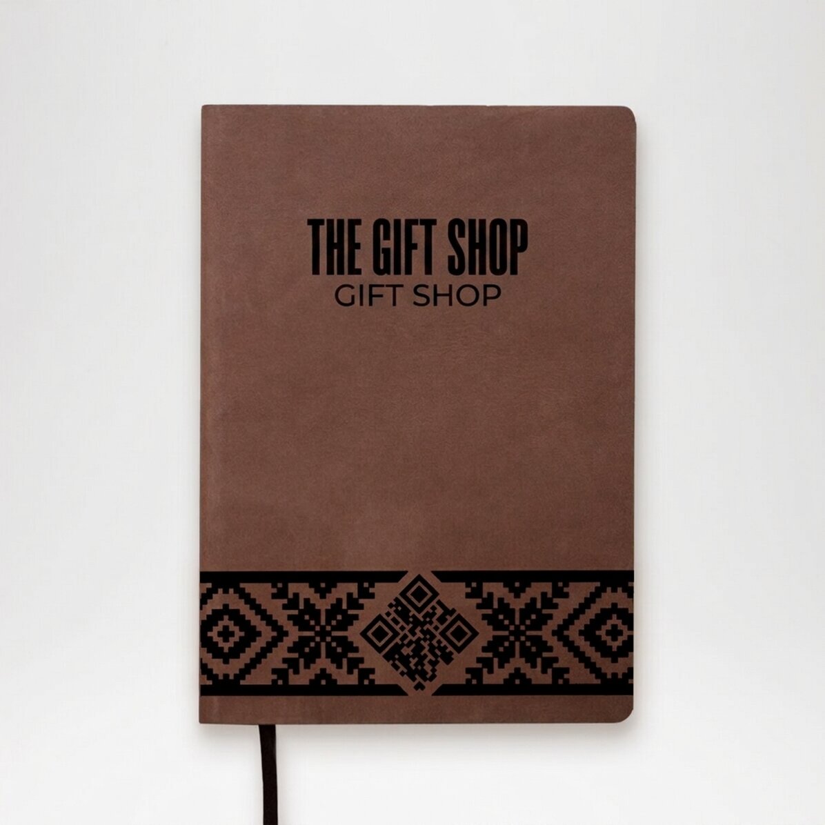 Personalised leather diary with name and QR code - Traditional