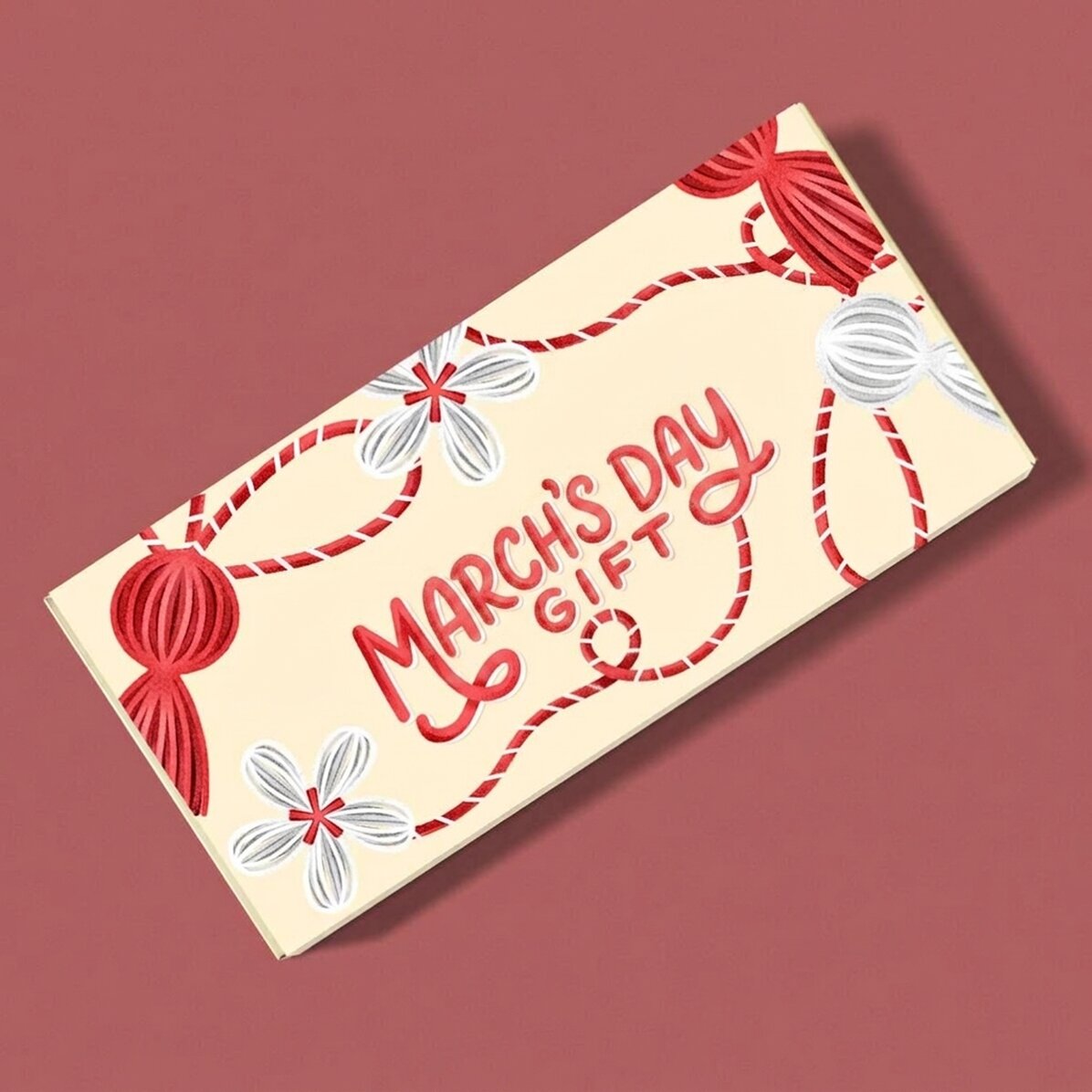 Personalised chocolate with text