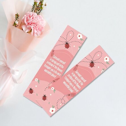 Personalised bookmark with message
