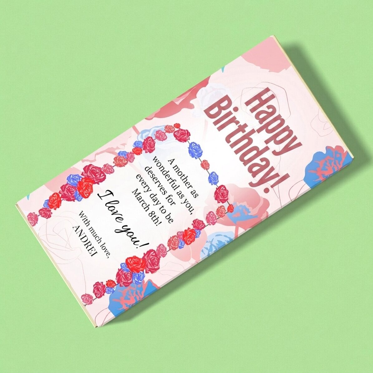 Personalised chocolate with text - Such a wonderful mother