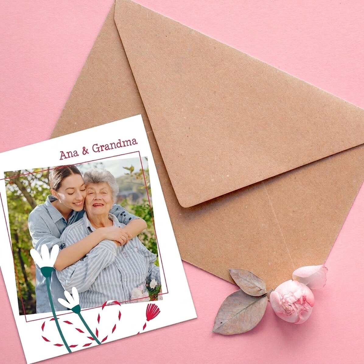 10x12 cm photo personalised with text