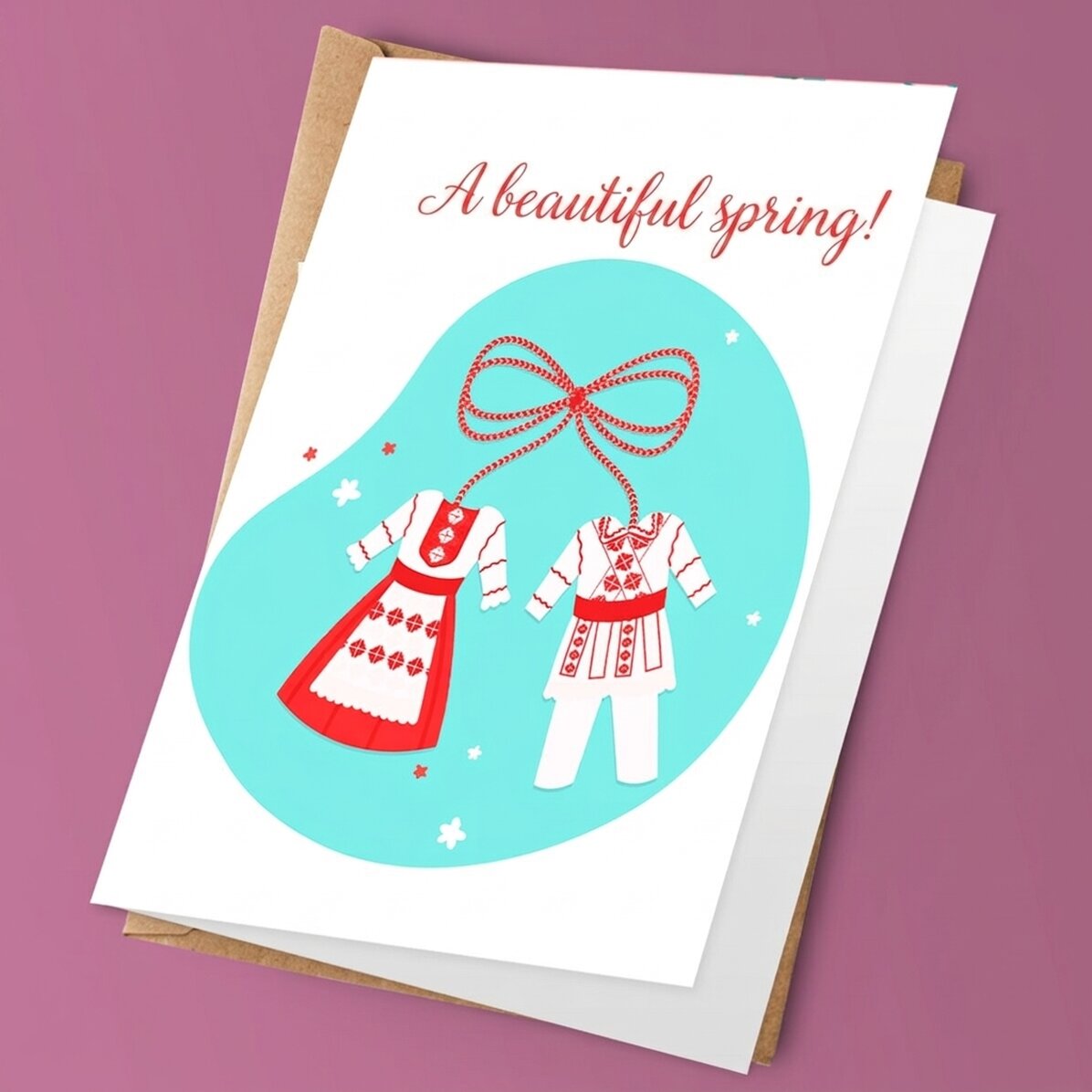 Personalised greeting card with message - Have a wonderful spring!