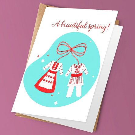 Personalised greeting card with message - Have a wonderful spring!