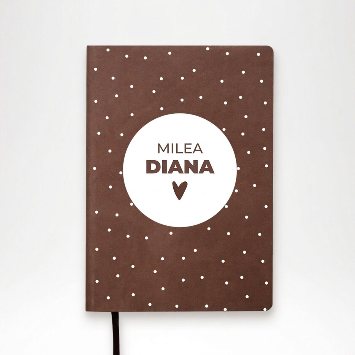 Personalised diary with name - Heart