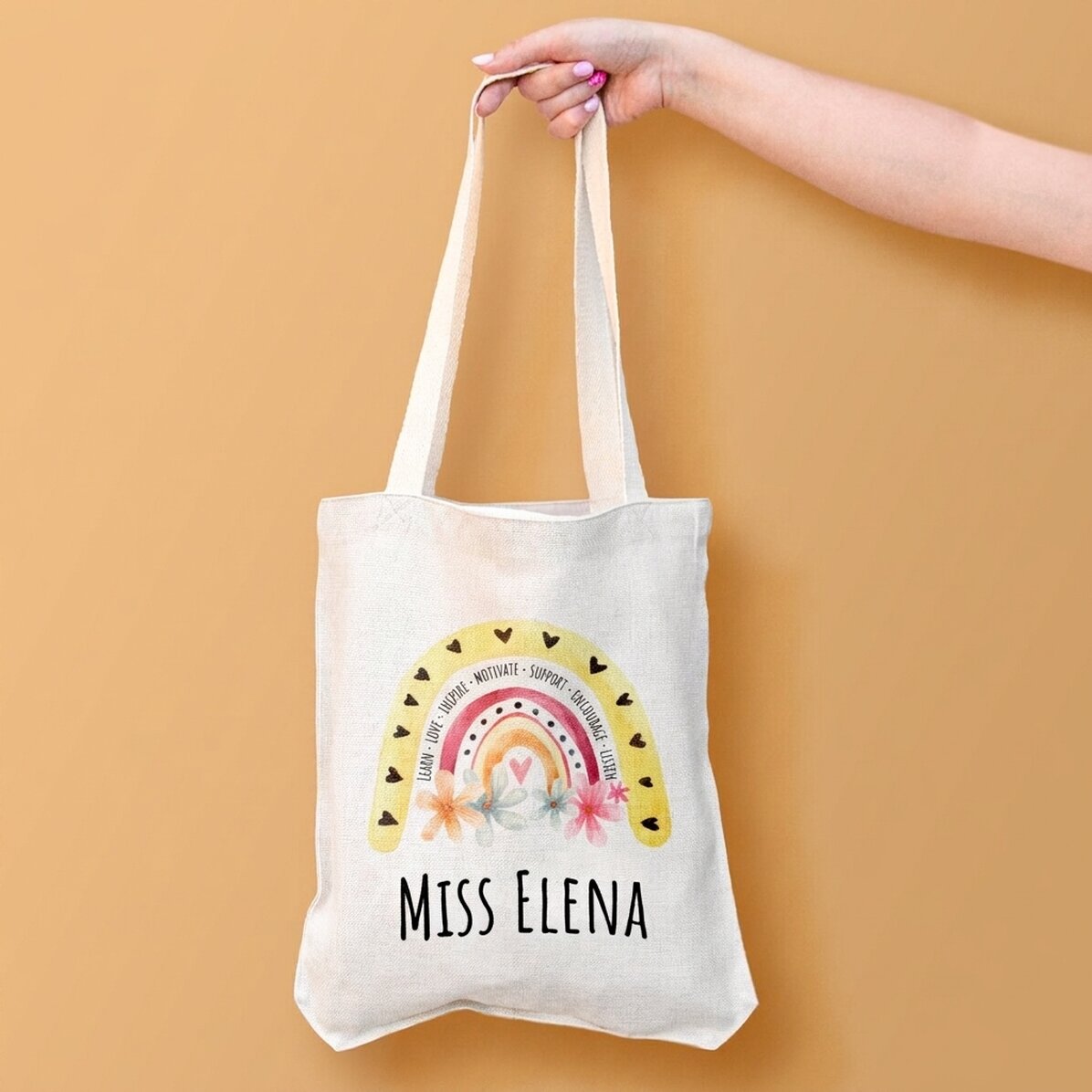 Personalised bag with name for teachers