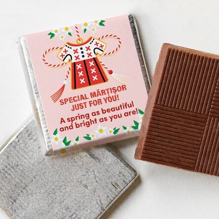 Mini chocolate personalised with a traditional message