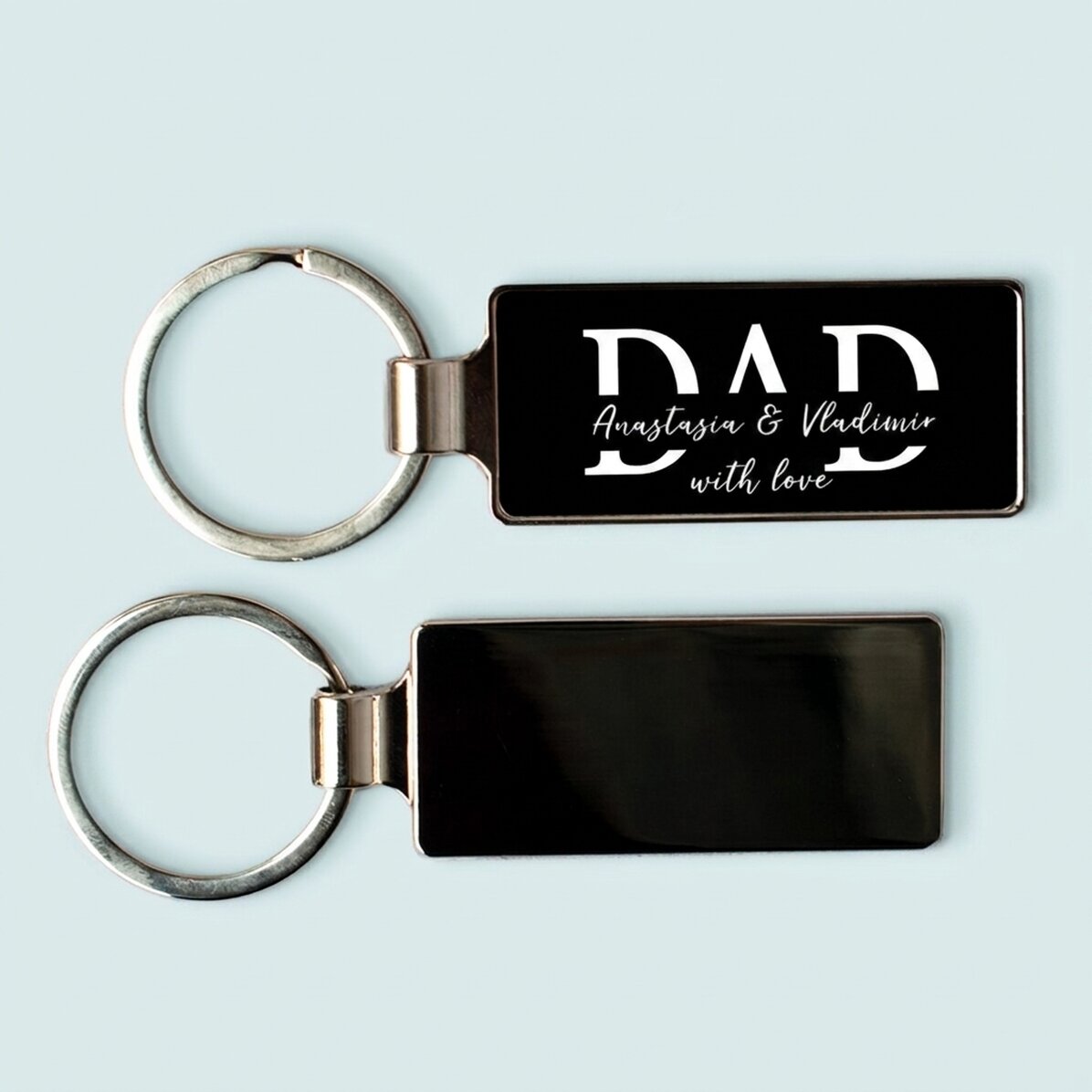 Personalised keyring with message for dad