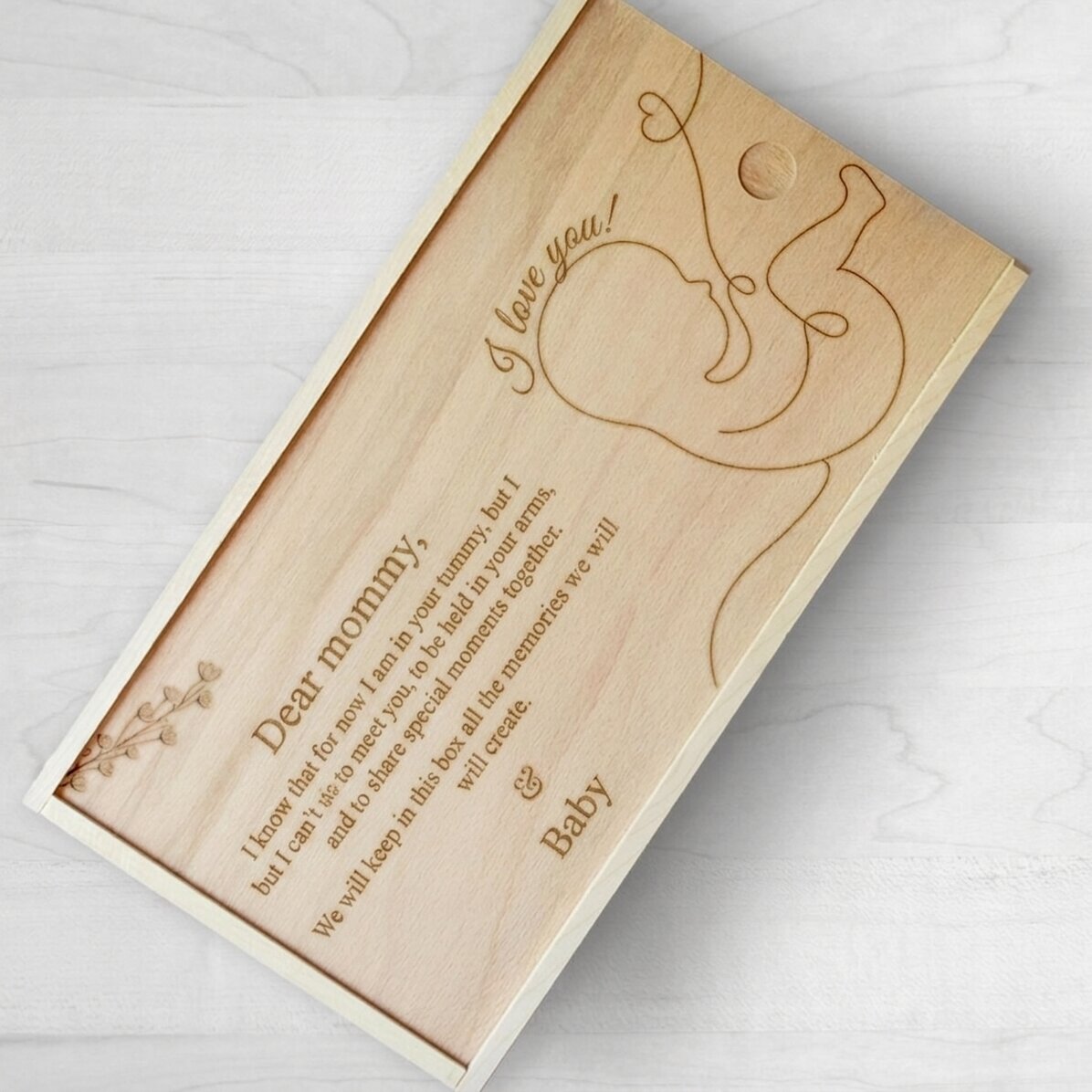 Personalised wooden gift box - Baby