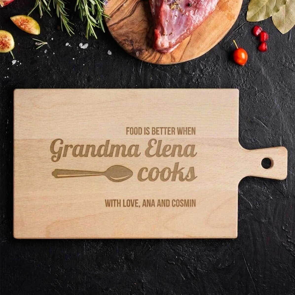 Premium customised chopper with handle - Grandma cooks