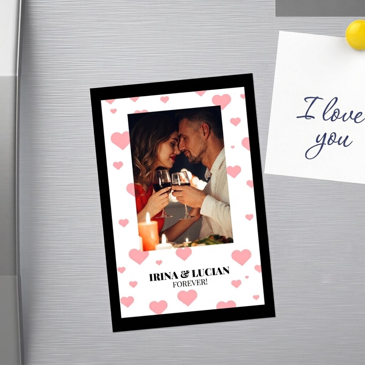 10x15 cm magnet personalised with text and photo - Forever!