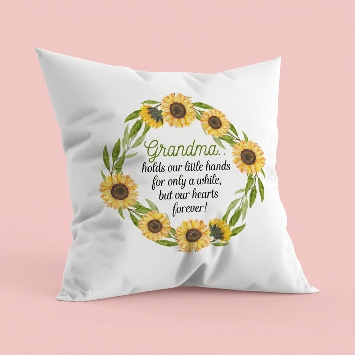 Personalised cushion with message for grandmother