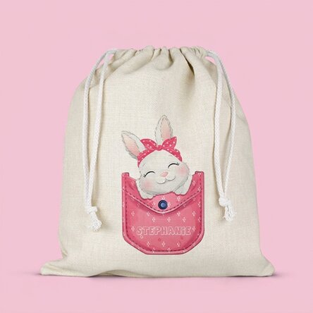 Personalised gift bag/nursery bag with name - Bunny