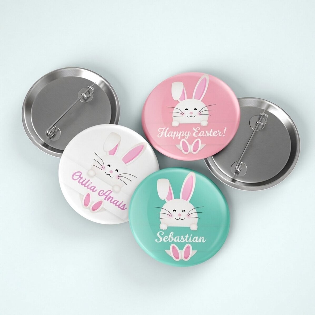 Personalised badge with name - Rabbit