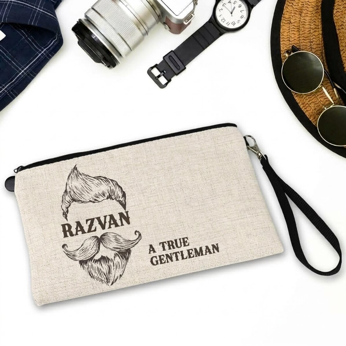 Personalised accessory kit for men with text - Gentleman