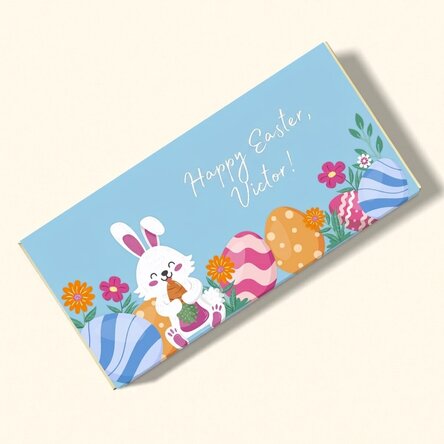 Personalised chocolate with text - Happy Easter!