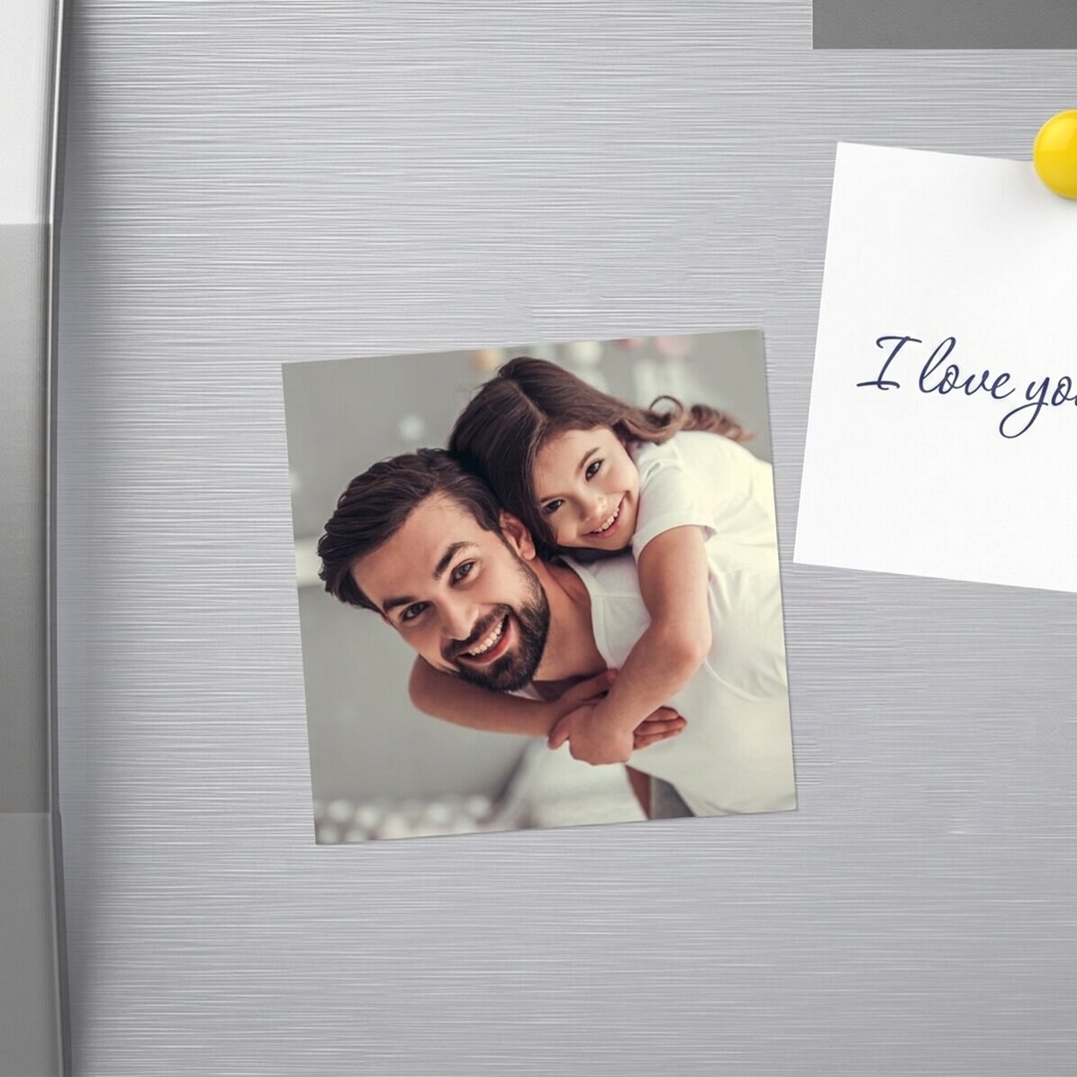 Personalised 10x10 magnet with a photo