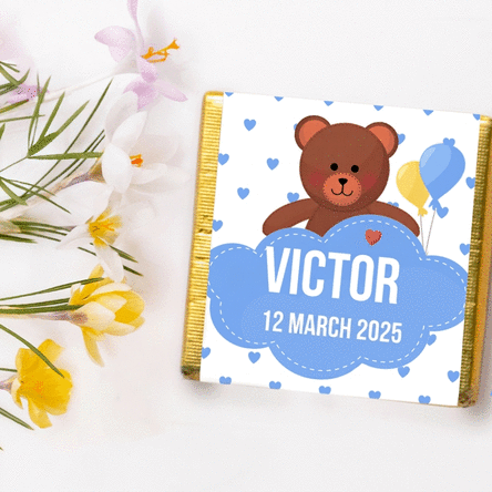 Personalised mini chocolate - Christening favour
