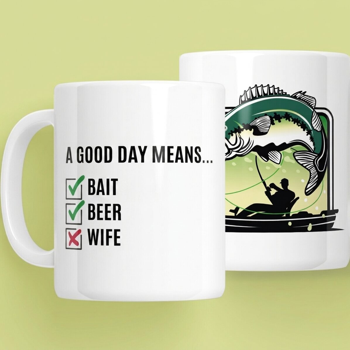 Personalised mug with text - Fisherman